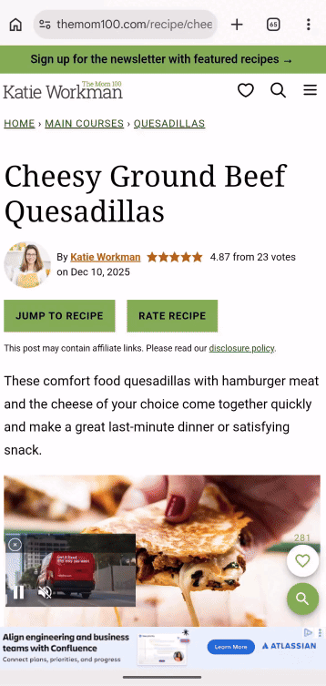 Importing a recipe into Family Plates